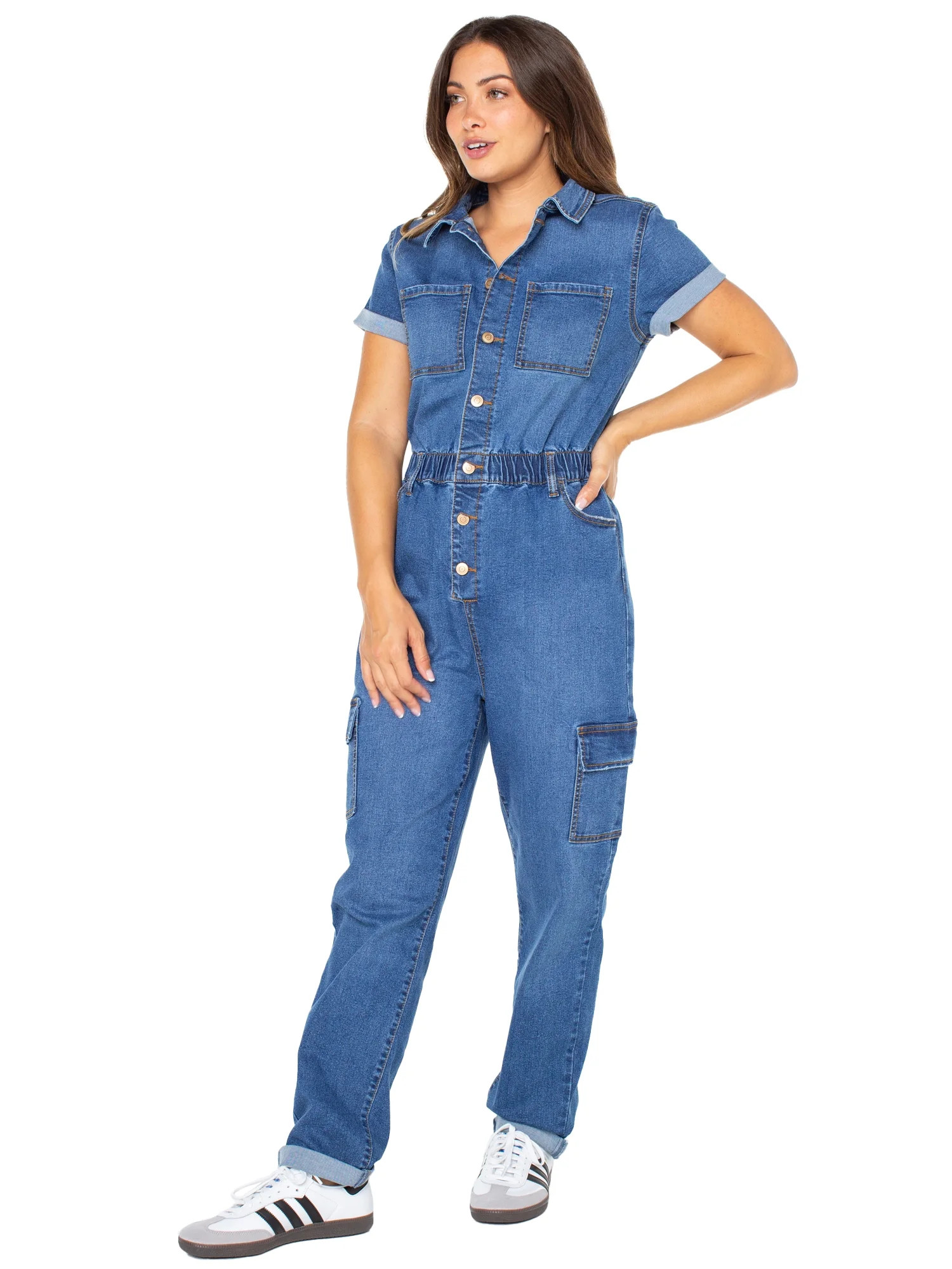 Celebrity Pink Juniors and Juniors Plus Cargo Boilersuit Sizes XXS-3X | Walmart (US)