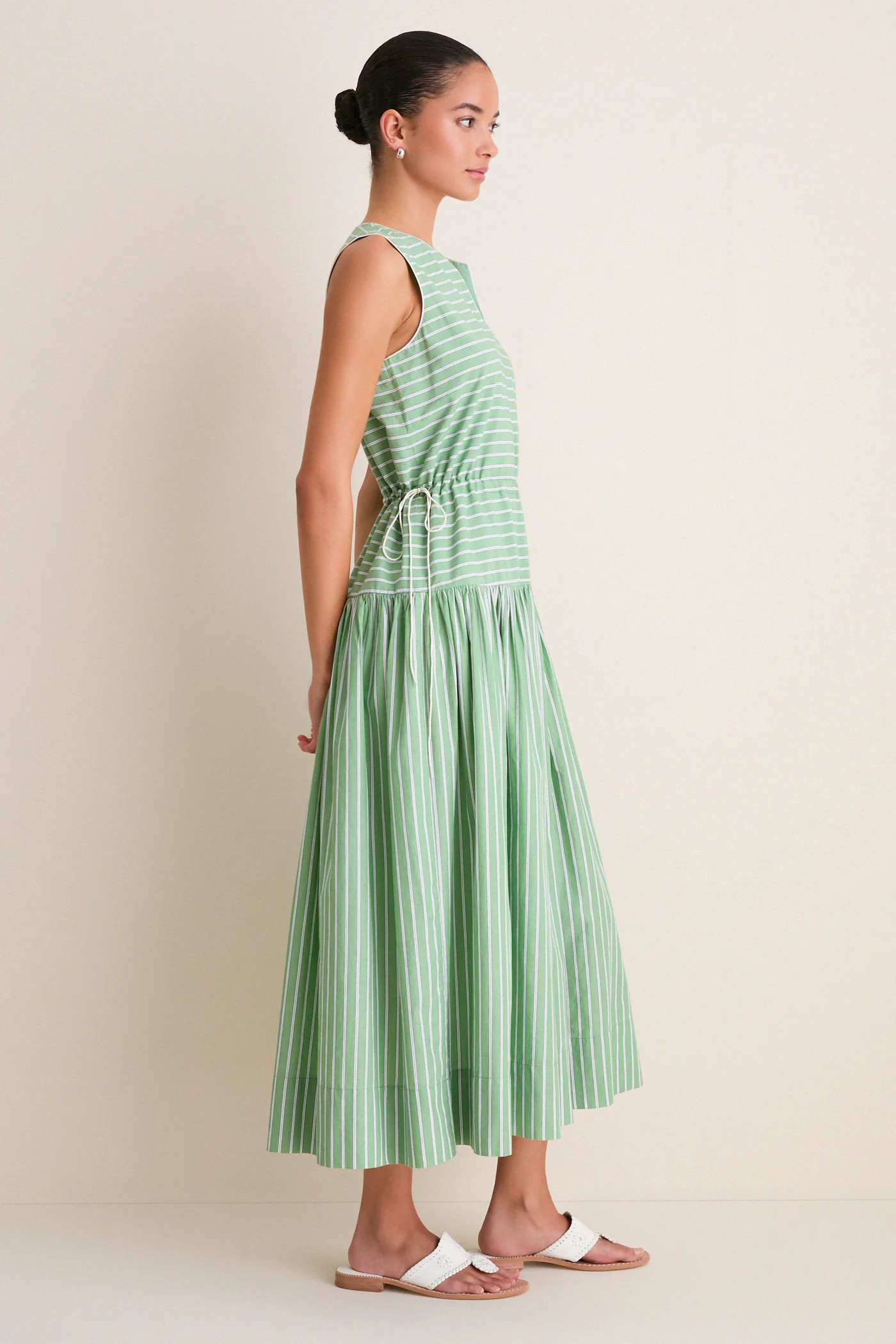 Green Stripe Charlotte Dress | Tuckernuck (US)