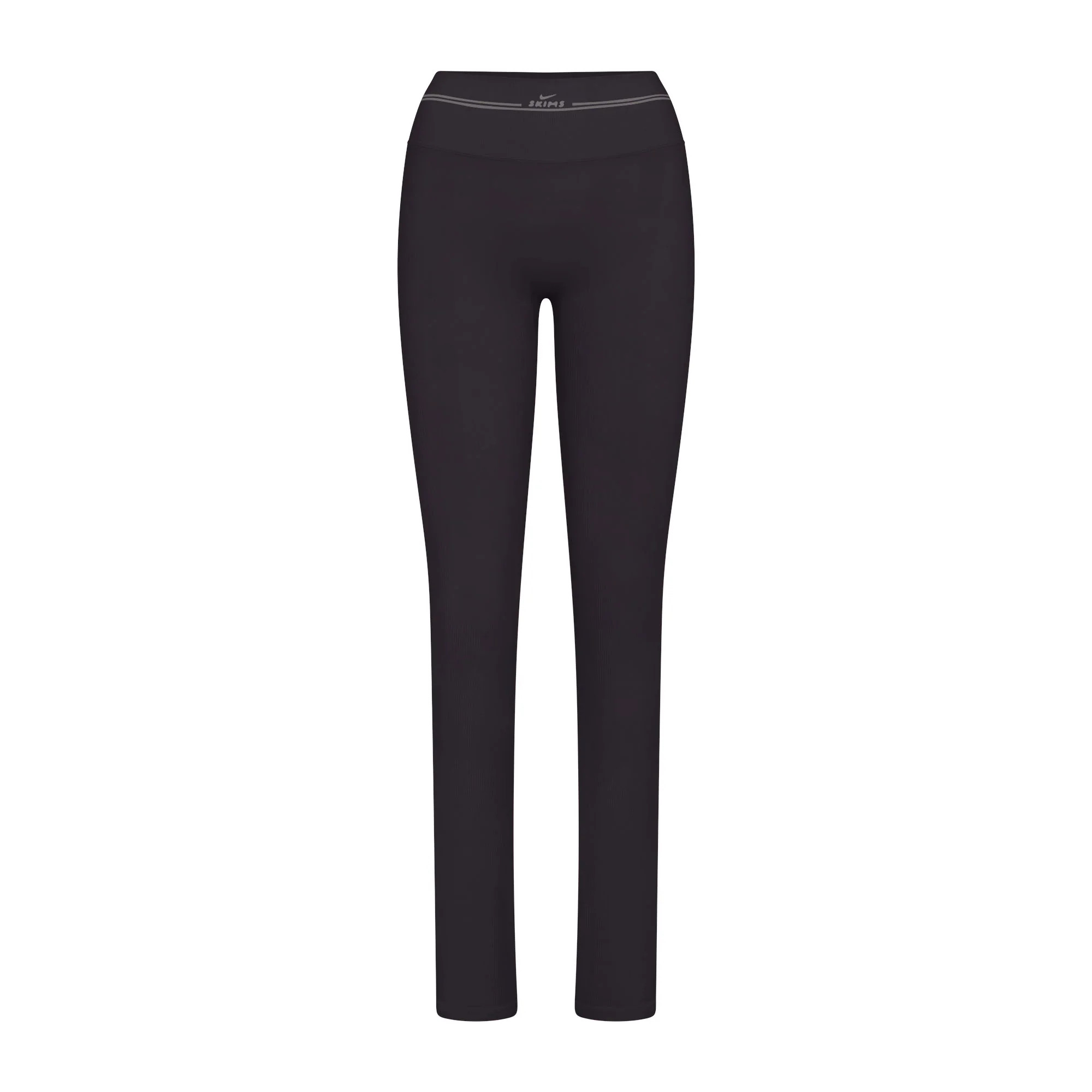 NikeSKIMS RIBBED SEAMLESS 34" STRAIGHT LEGGING | OBSIDIAN | SKIMS | SKIMS (US)