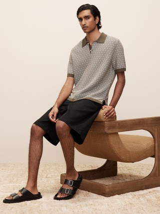 The White Lotus Cotton-Silk Sweater Polo | Banana Republic (US)