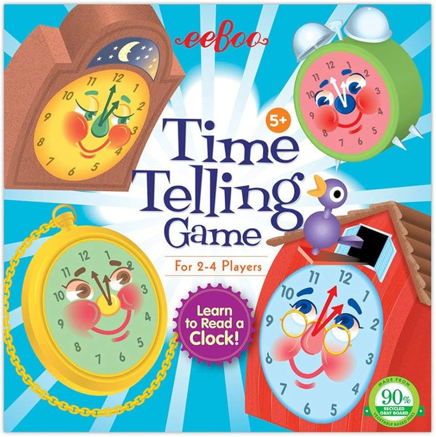 eeBoo: Time Telling Game, Develops Time Telling Skills, Learn to Read a Clock, Includes a Score P... | Amazon (US)