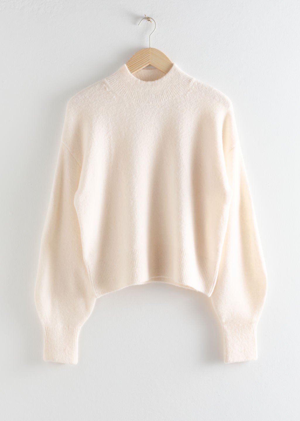 Mock Neck Sweater - White | & Other Stories (EU + UK)