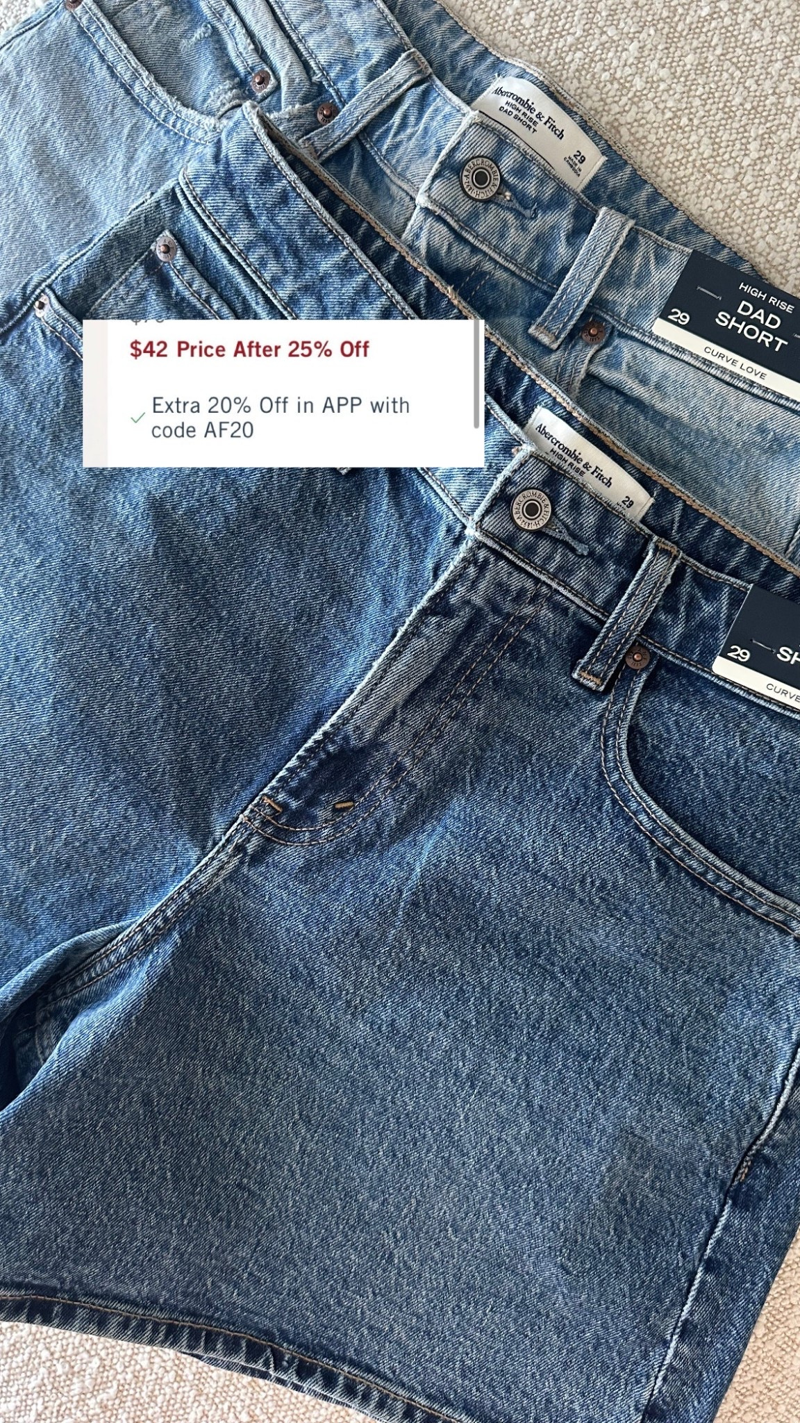 Abercrombie sale!!! Use code AF20 when you shop the app! The best shorts for curvy girls n size 8 fashion- Abercrombie style- spring favorites 