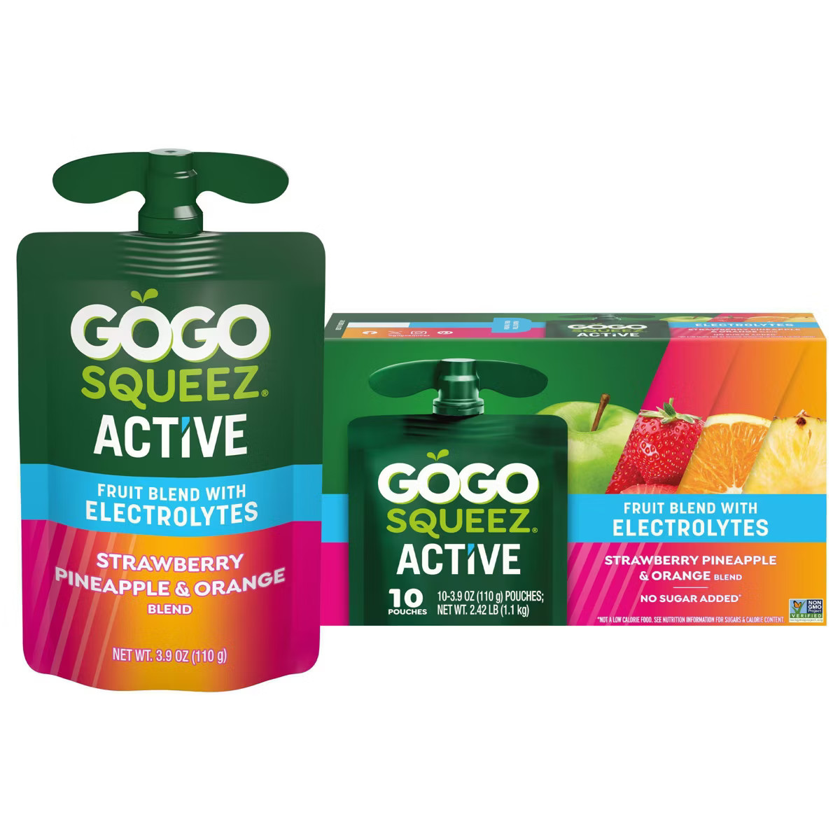 GoGo SqueeZ Active Strawberry Pineapple & Orange Fruit Blend Variety Pack - 2.42oz | Target
