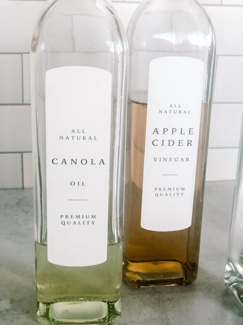 Oil Labels / Pantry / Jars / Organization / For Oil & Vinegar | Etsy | Etsy (US)