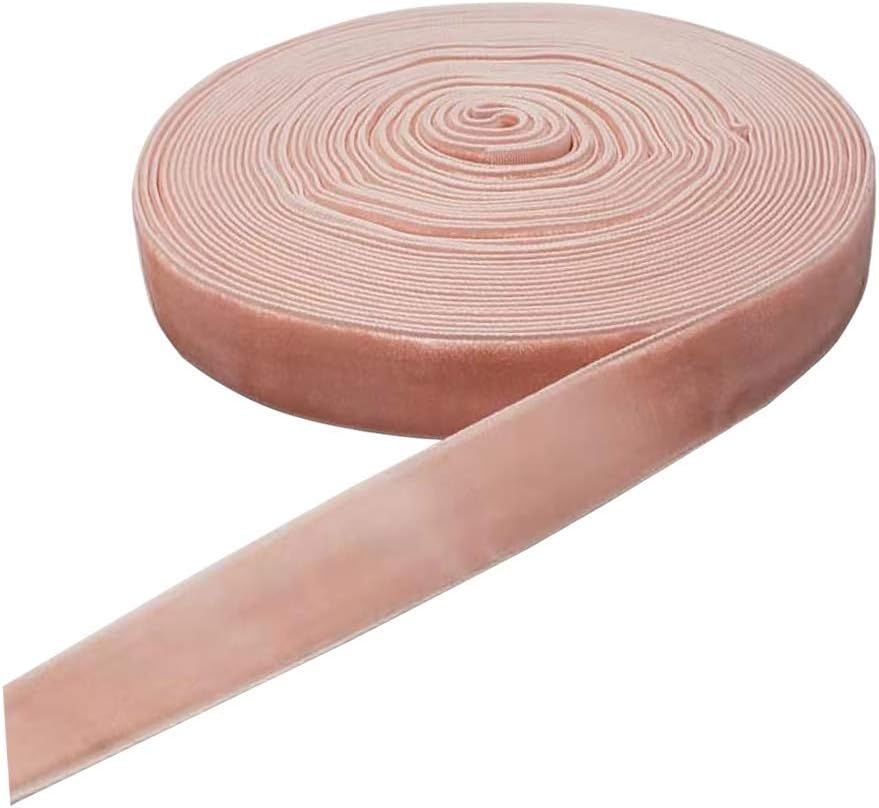 10 Yards Velvet Ribbon Spool Available in Many Colors (Light Pink, 5/8") | Amazon (US)