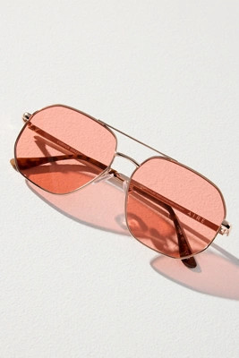 AIRE Aviator Gold Sunglasses | Anthropologie (US)