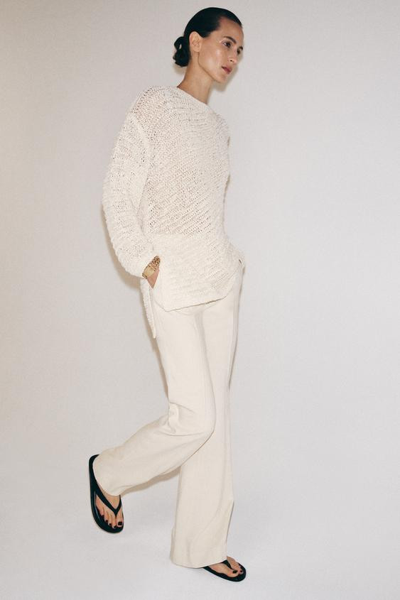 OVERSIZED ASYMMETRIC HEM JUMPER | Zara Canada