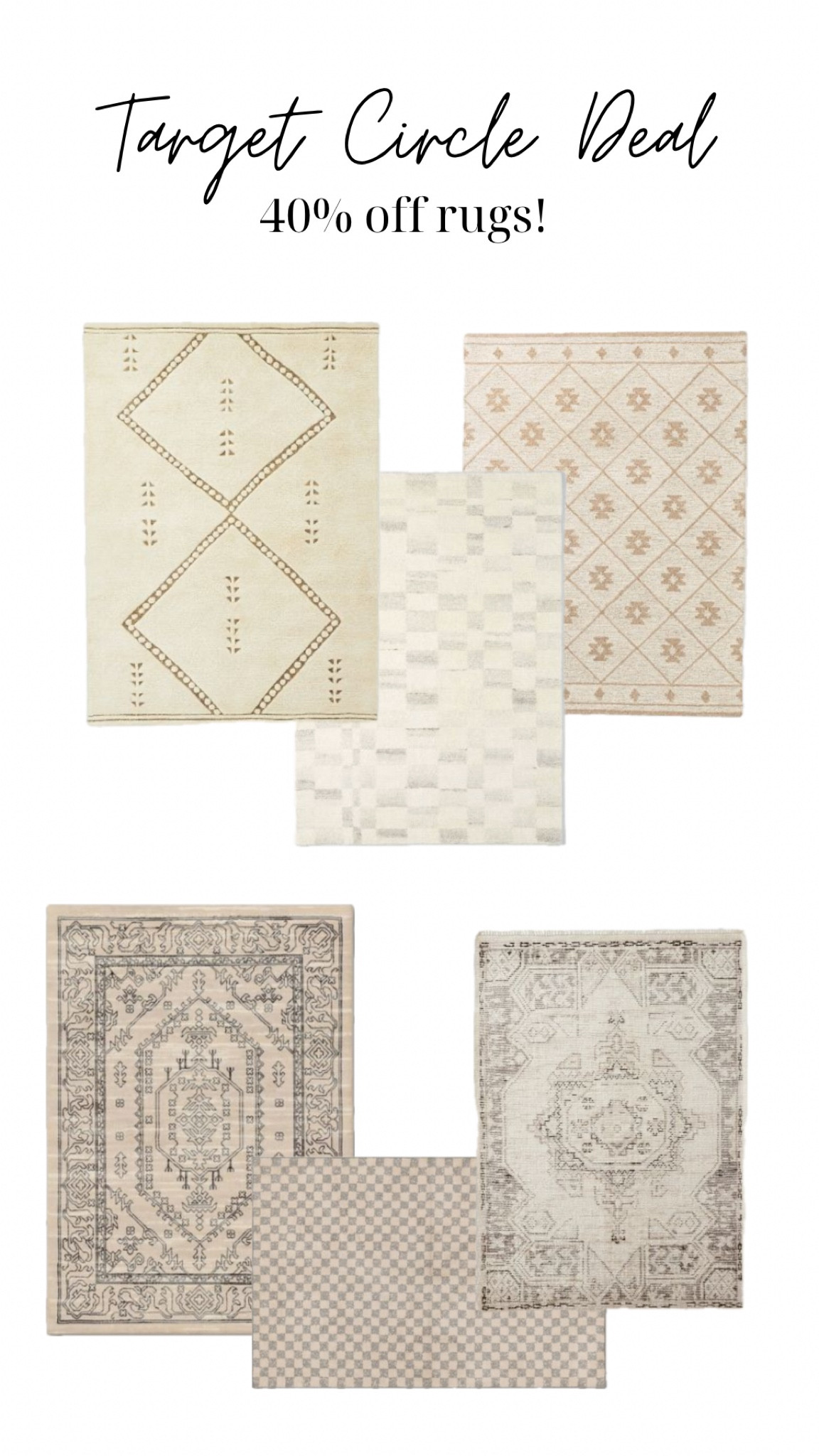 Shop my favorite rugs! 40% today only! 

#LTKhome #LTKxTarget