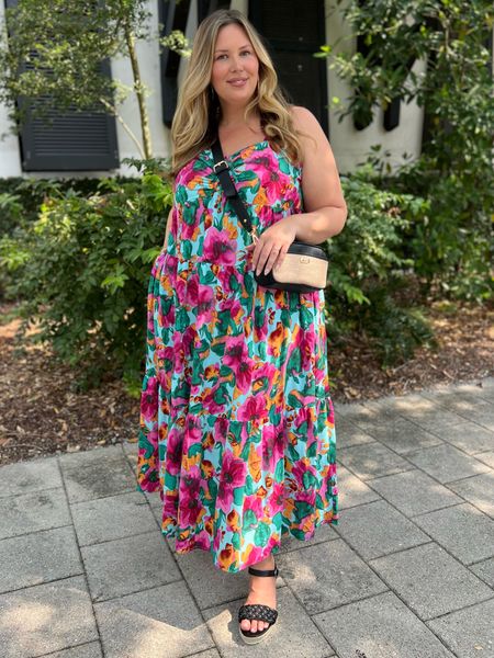 This new terra and sky plus size Walmart dress comes in several colors and prints!! I love it so much.. it runs generous and I sized down to a 1X! Love the wedges and the crossbody too! 

#LTKunder50 #LTKtravel #LTKcurves