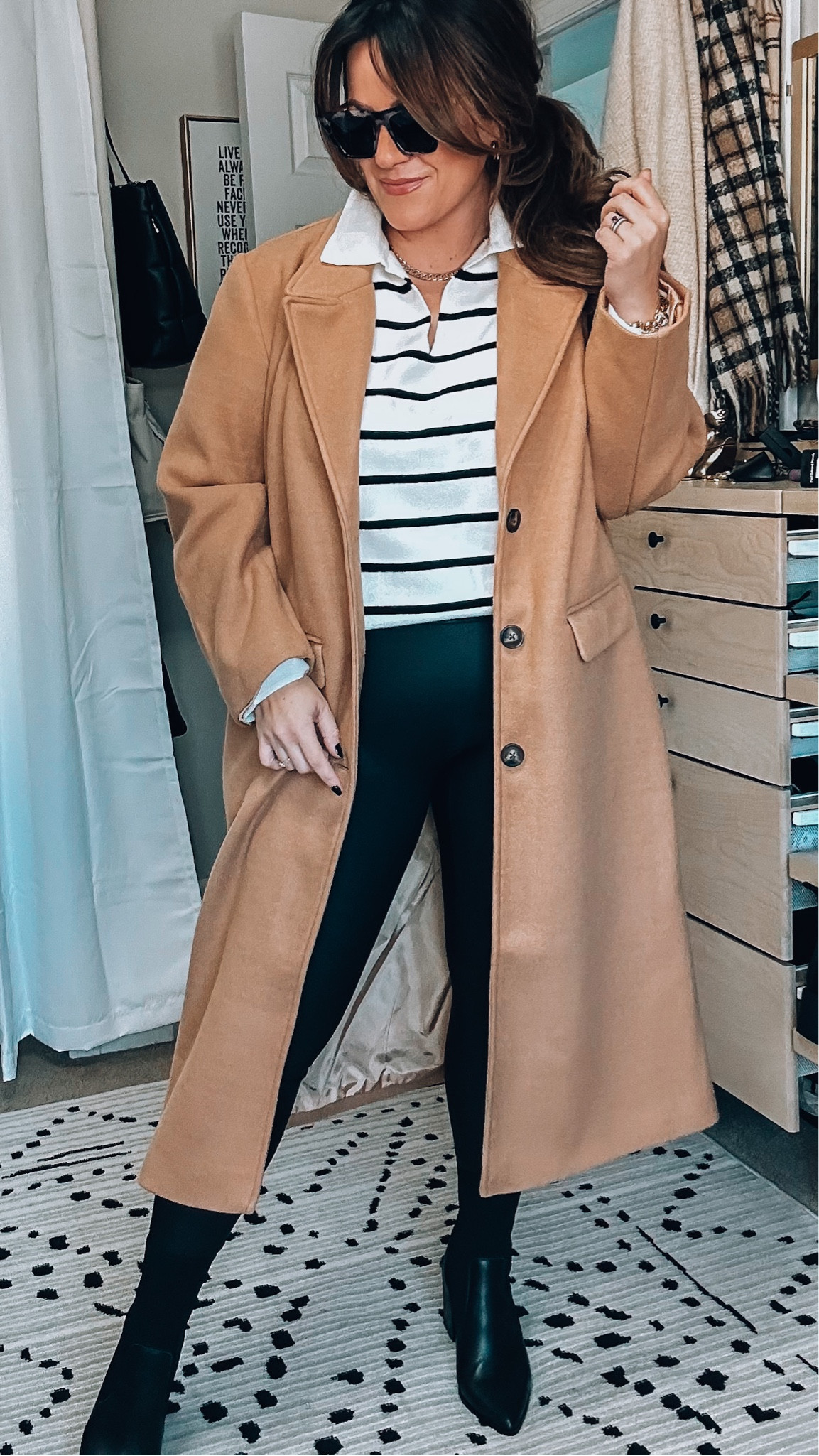 Midsize Amazon fashion Black Friday deals 
My striped sweater is 20% off (xl) 
Sock booties 25% off I have these in cream and black- sized up a 1/2 size. 
Spanx faux leather leggings are 20% off wearing a 1xl petite (I am 5’6”) 
Camel coat tts xl such great quality 


#LTKSeasonal #LTKCyberweek #LTKcurves