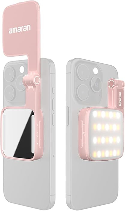 amaran Go Magnetic Phone Selfie Light,Rechargeable Portable Built-in Mirror LED Phone Light for S... | Amazon (US)