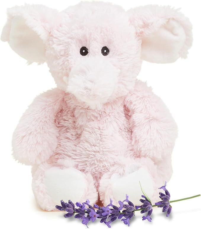 warmies Microwavable & Weighted Stuffed Animals, Pink Elephant - Heated Stuffed Animal Plushie fo... | Amazon (US)