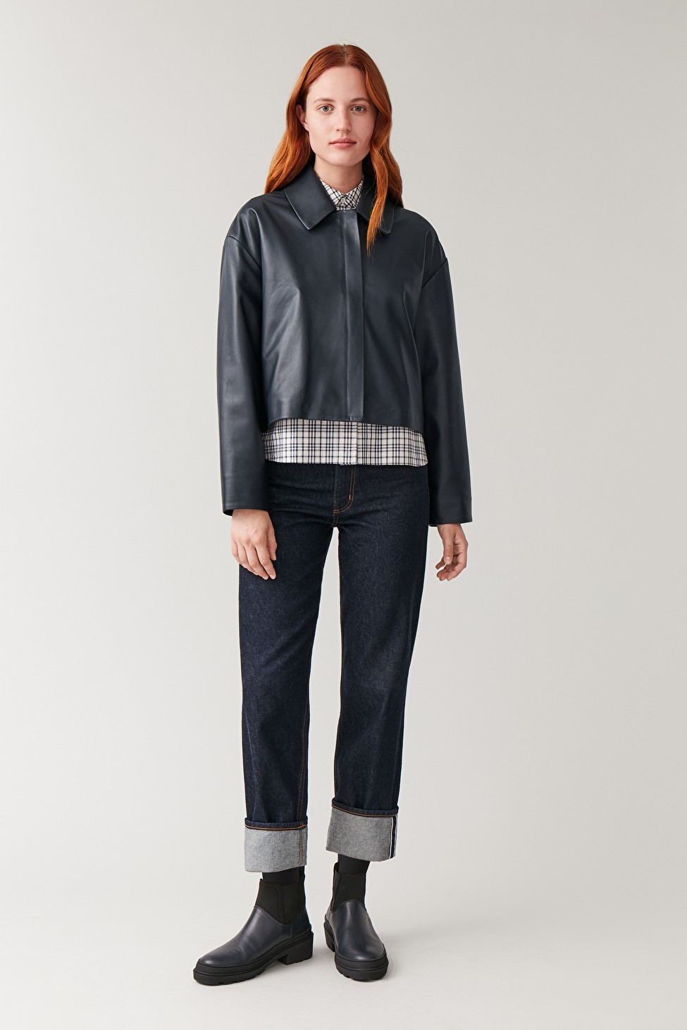 ZIP-UP LEATHER JACKET | COS (US)