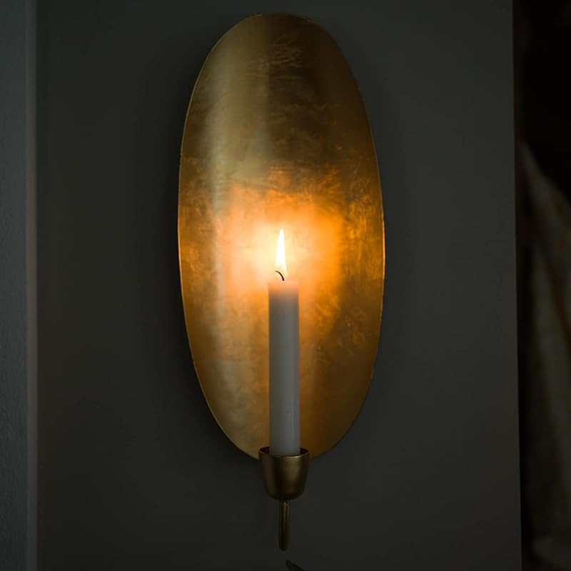 Candle Holder – Moroccan Oval Wall Brass Sconce | Amazon (US)
