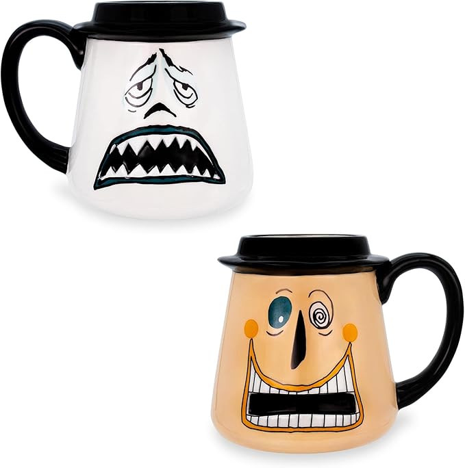 Silver Buffalo Disney The Nightmare Before Christmas Mayor Faces 3D Ceramic Mug | Large 20-Ounce ... | Amazon (US)