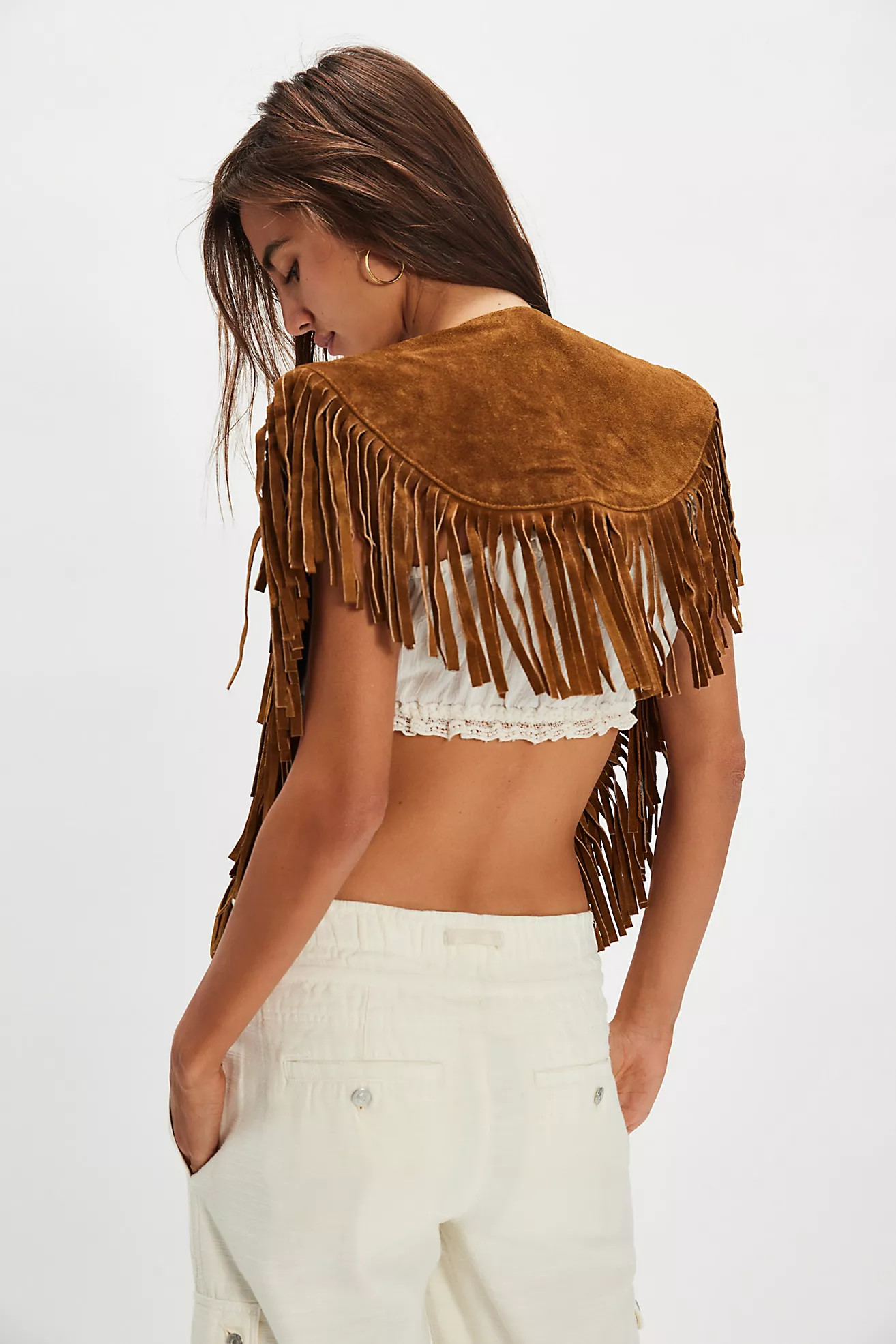 Understated Leather Wide Eyes Suede Fringe Collar | Free People (Global - UK&FR Excluded)