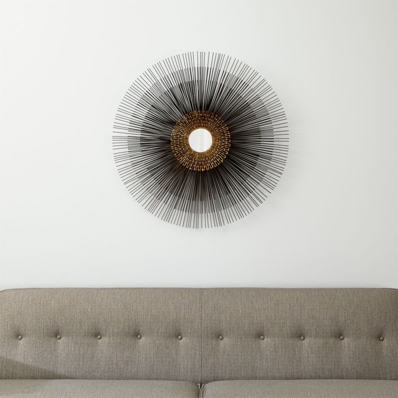 Starburst Round Wall Mirror + Reviews | Crate and Barrel | Crate & Barrel
