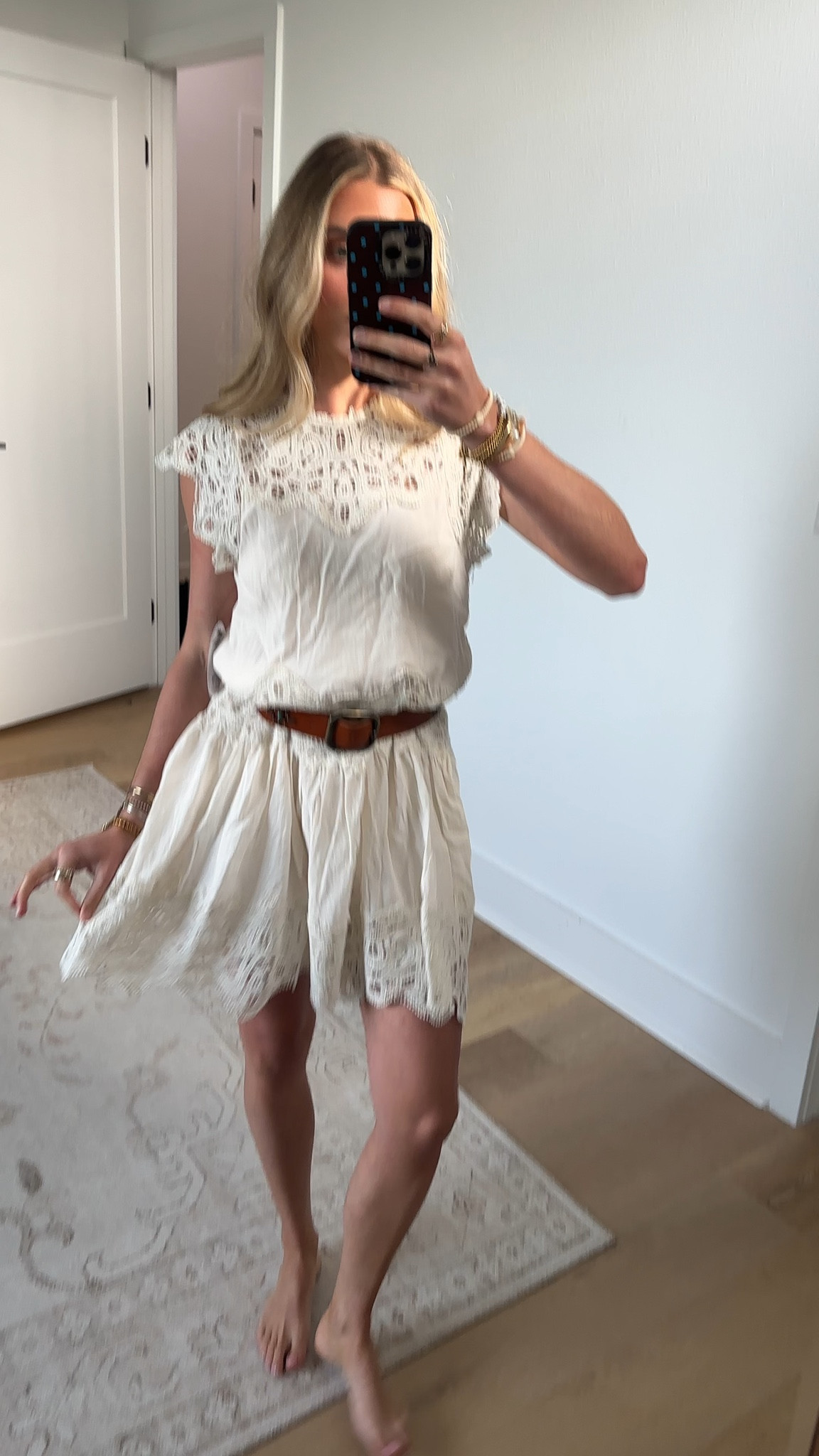 Walmart size xs Let craftsmanship takes center stage and shine. Scoop’s Crochet Mini Dress features delicate scalloped hems and refined crochet trim accents that add subtle texture and a cottage-core flair to your look. Plus, it’s fully lined with a convenient back zip closure for a seamless fit. Whether paired with our Ankle Wrap Sandals and Beaded Flap Shoulder Bag (each sold separately) for a beachside brunch or dressed up with heels and a denim jacket date night, this mini dress effortlessly transitions across occasions and celebrates your individual style. Only at Walmart.

#LTKootd #LTKSeasonal #LTKSaleAlert