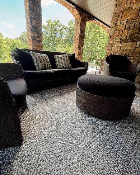 Outdoor Couch + Chair covers - we transformed this outdoor space with these affordable couch cushion covers / linked similar throw pillows / linked a few outdoor furniture options 

#LTKSeasonal #LTKHome #LTKFindsUnder50