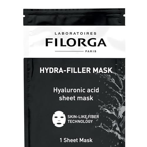 Filorga Hydra-Filler Super Moisturizing Personal Skincare Face Mask, Sheet Mask With Concentrated Serum of Hyaluronic Acid and Aloe to Hydrate Skin and Boost Complexion Care, 0.81 oz. | Amazon (US)