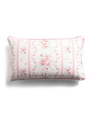 14x24 Valentine Rose Striped Pillow | TJ Maxx