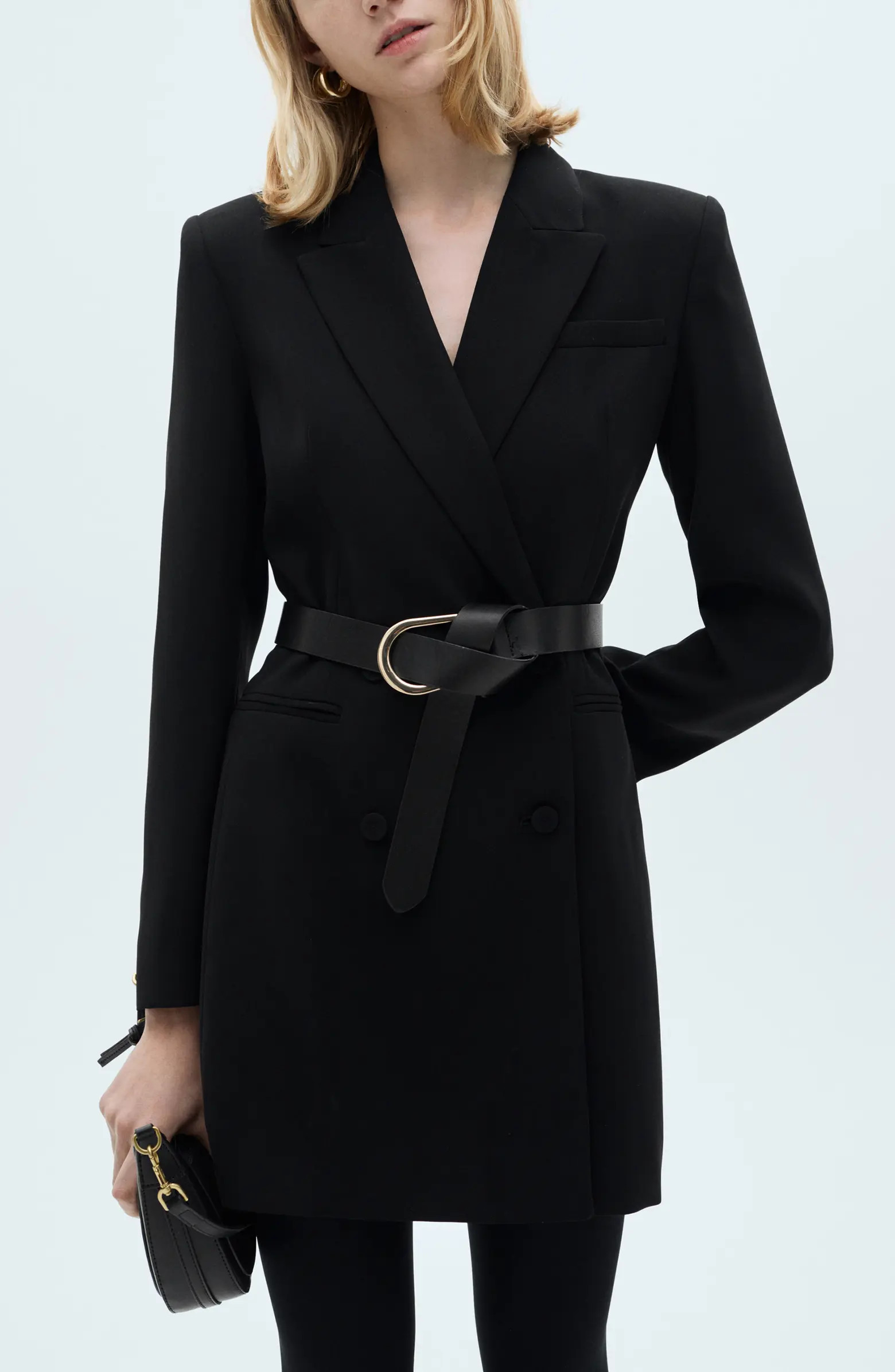 MANGO Loida Belted Long Sleeve Minidress | Nordstrom | Nordstrom