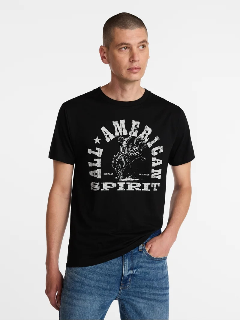 Americana Men's and Big Men's American Spirit Graphic Tee Shirt from Way to Celebrate, Sizes XS-3... | Walmart (US)
