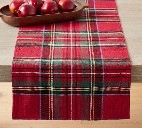 Stewart Plaid Cotton Table Runner | Pottery Barn (US)