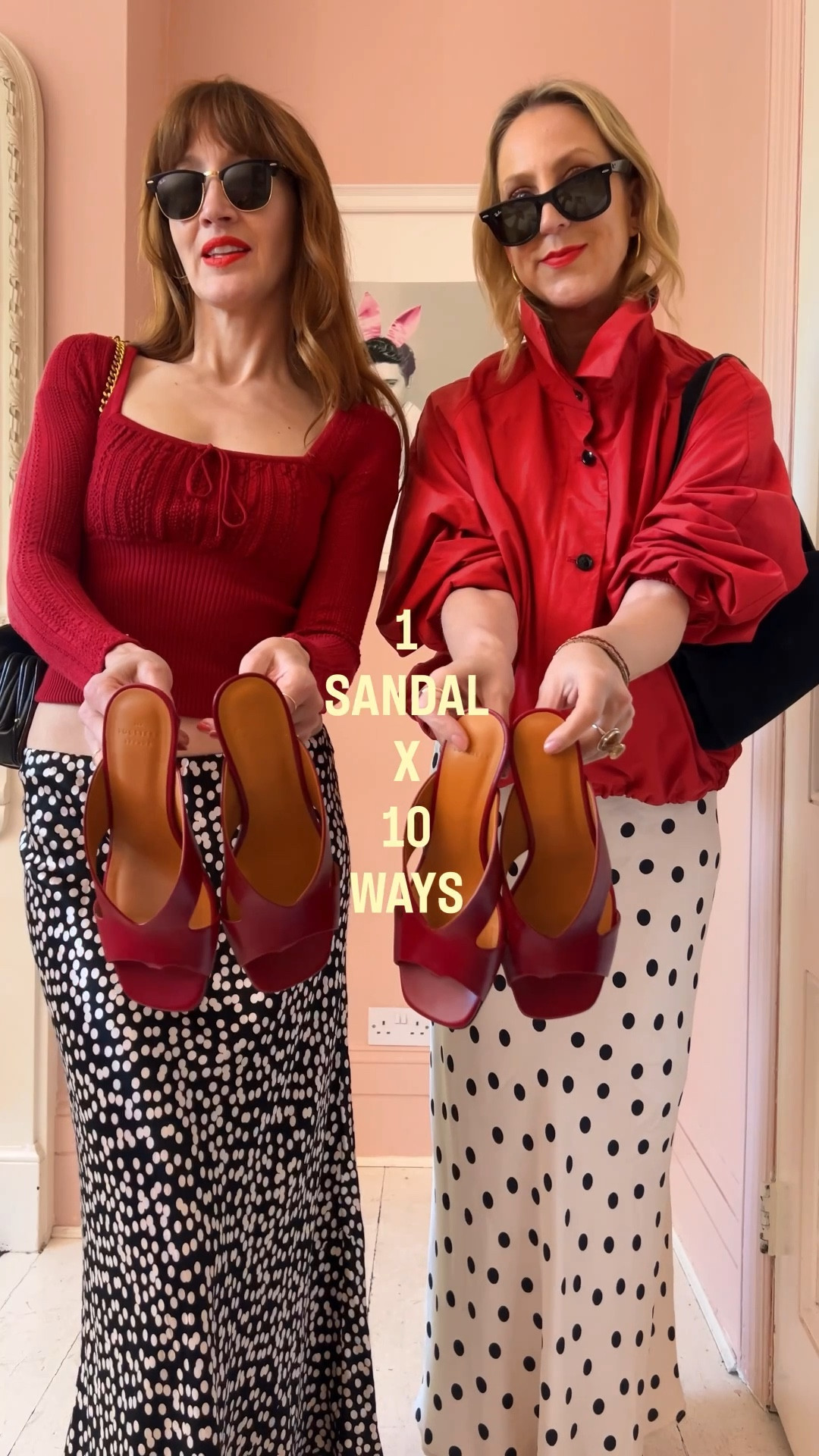 1 x red Sezane leather kitten heel sandal styled 10 ways 

#LTKspringtrends #LTKUK #LTKspring