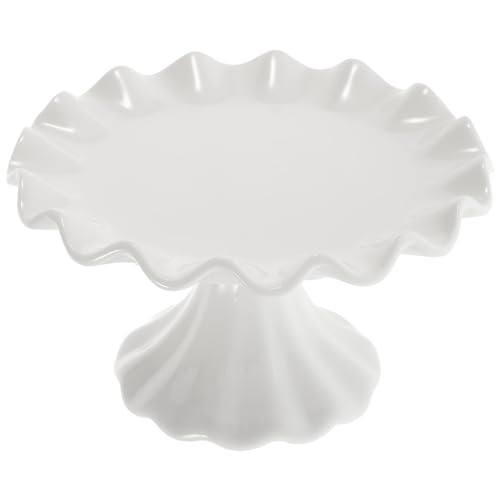 Ciieeo Ceramic Footed Bowl Small Raised Fruit Serving Tray Porcelain Pedestal Bowl Candy Snack Cake Display Stand for Birthday Holiday Party 5.5 Inch | Amazon (US)