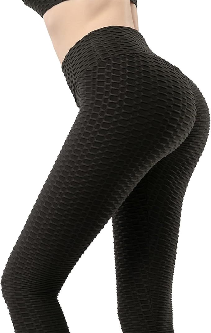 RAINBEAN Women TIK Tok Leggings Bubble Textured Butt Lifting Leggings | Amazon (US)