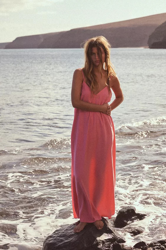 FLOWY MIDI DRESS | Zara US