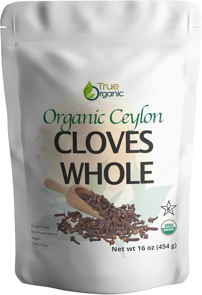 True Organic Ceylon Cloves Whole, 1 lb, Premium Grade, USDA Organic & Kosher Certified, Non-GMO, ... | Amazon (US)