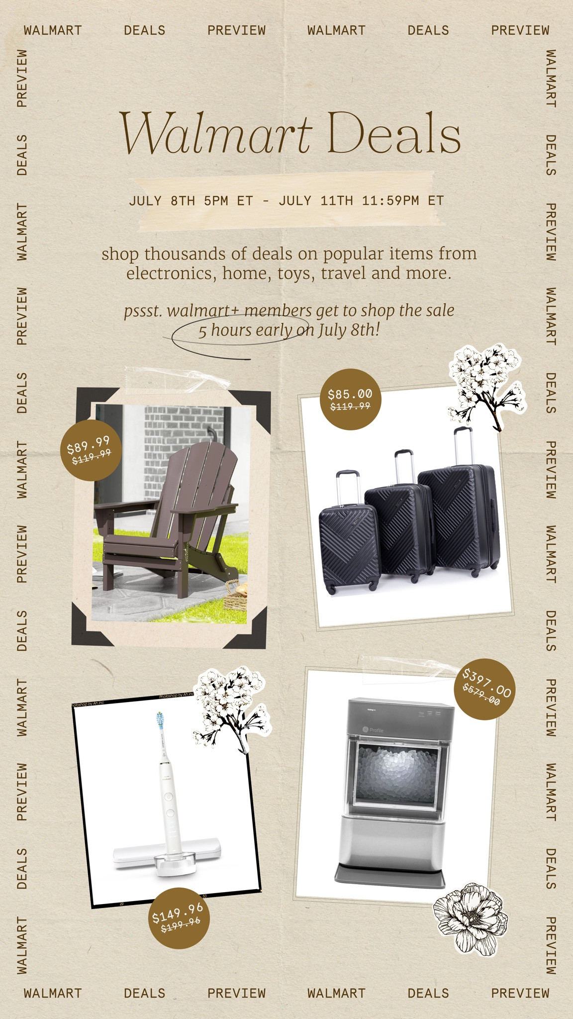 @Walmart deals preview!! Sale starts July 8th at 5pm! I’ll be covering the sale on here 🤗 #walmartpartner #walmarthome