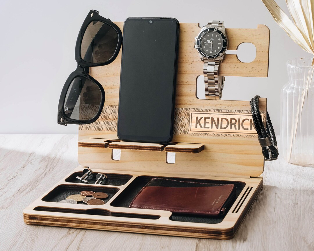 Anniversary Gift for Husband | Personalized Docking Station for Him | Birthday Gifts for Boyfrien... | Etsy (US)