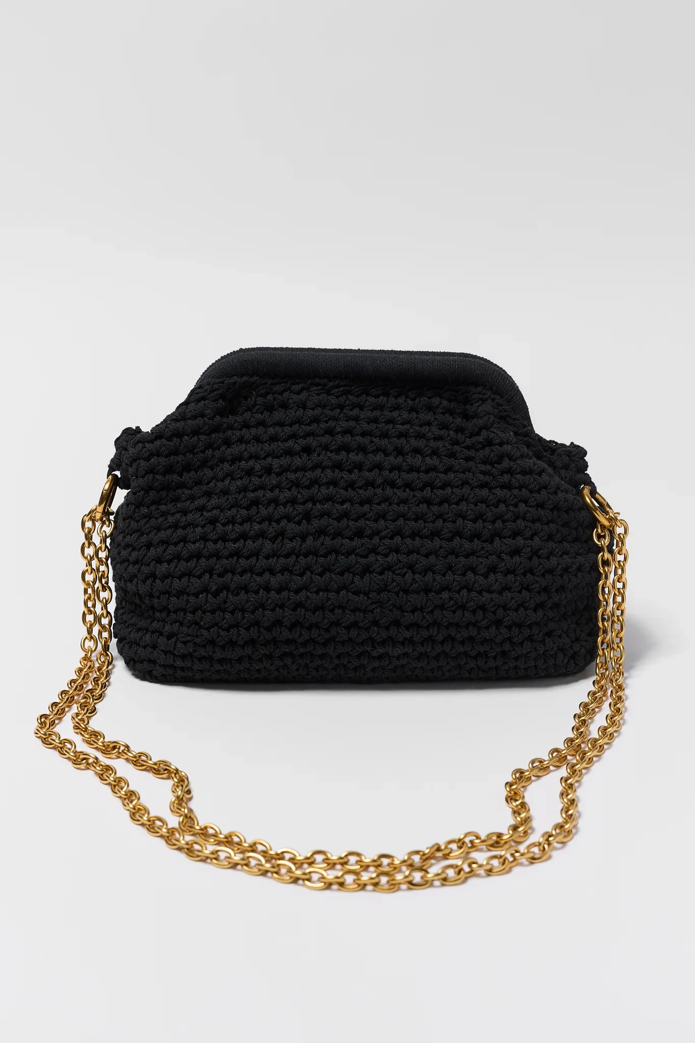 Black Woven Crossbody Bag | Avara