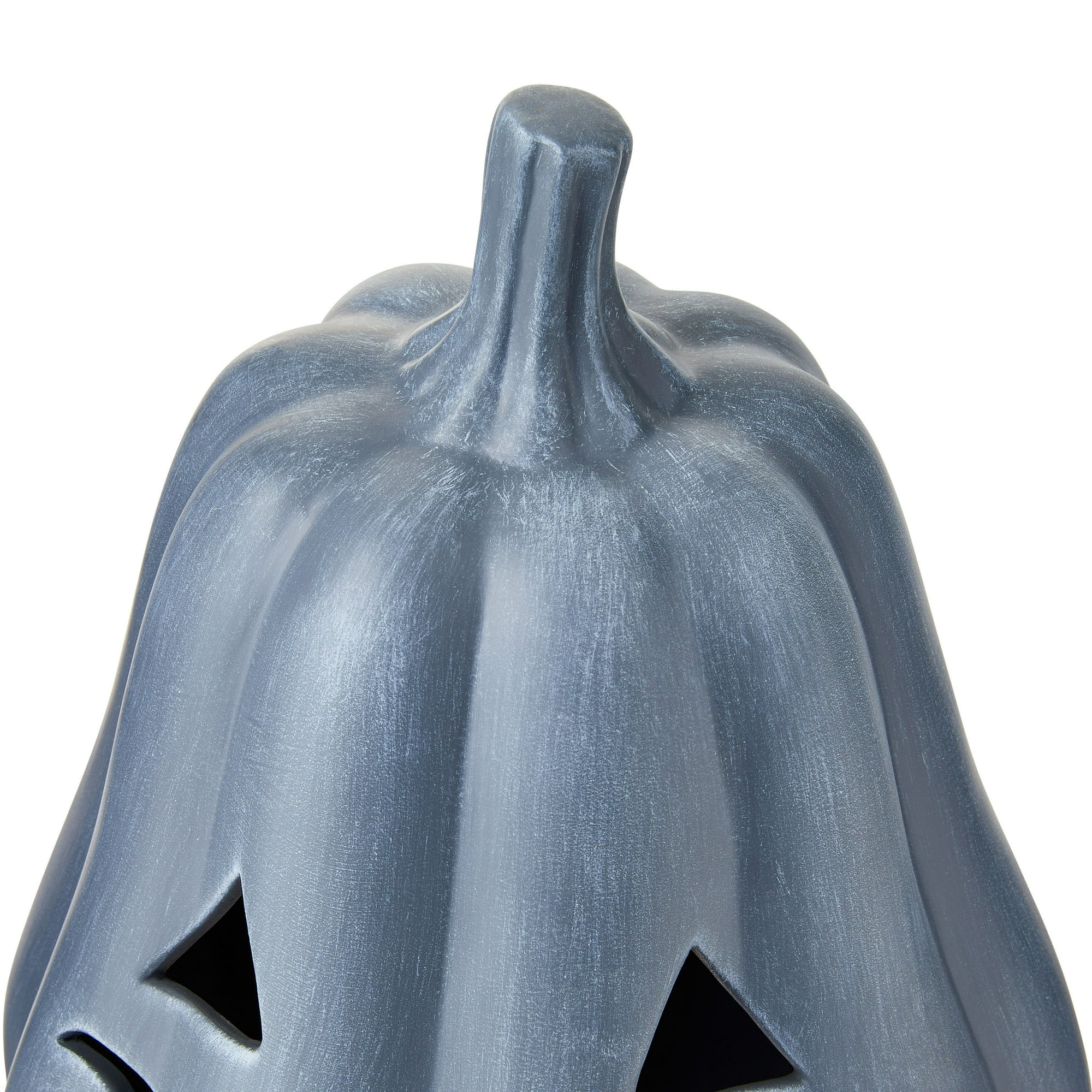 Clay Jack-o'-Lantern Tabletop Fall Halloween Decor, Gray, 13", by Way To Celebrate | Walmart (US)