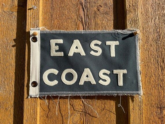 Vintage Inspired Pennant Camp Flag East Coast Upcycled | Etsy | Etsy (US)