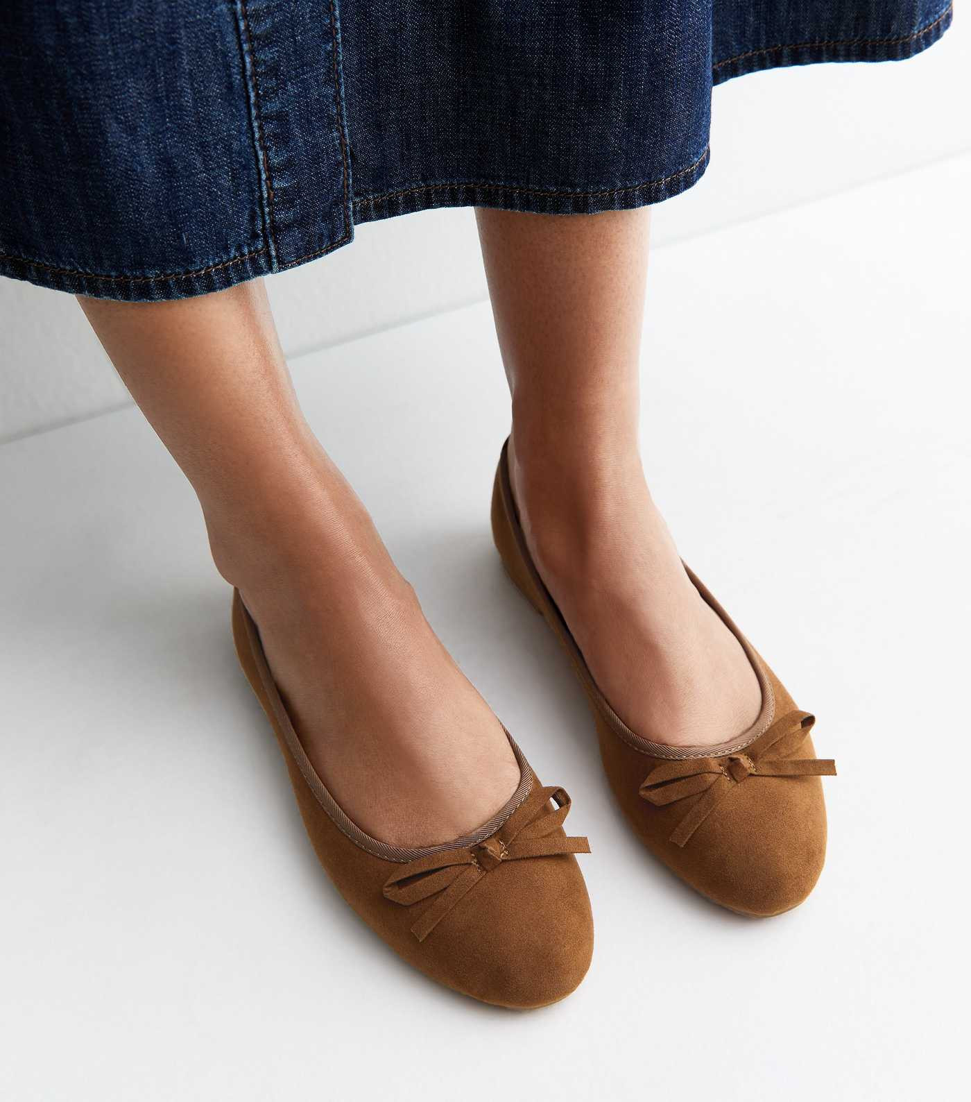 Tan Faux Suede Ballet Pumps | New Look | New Look (UK)