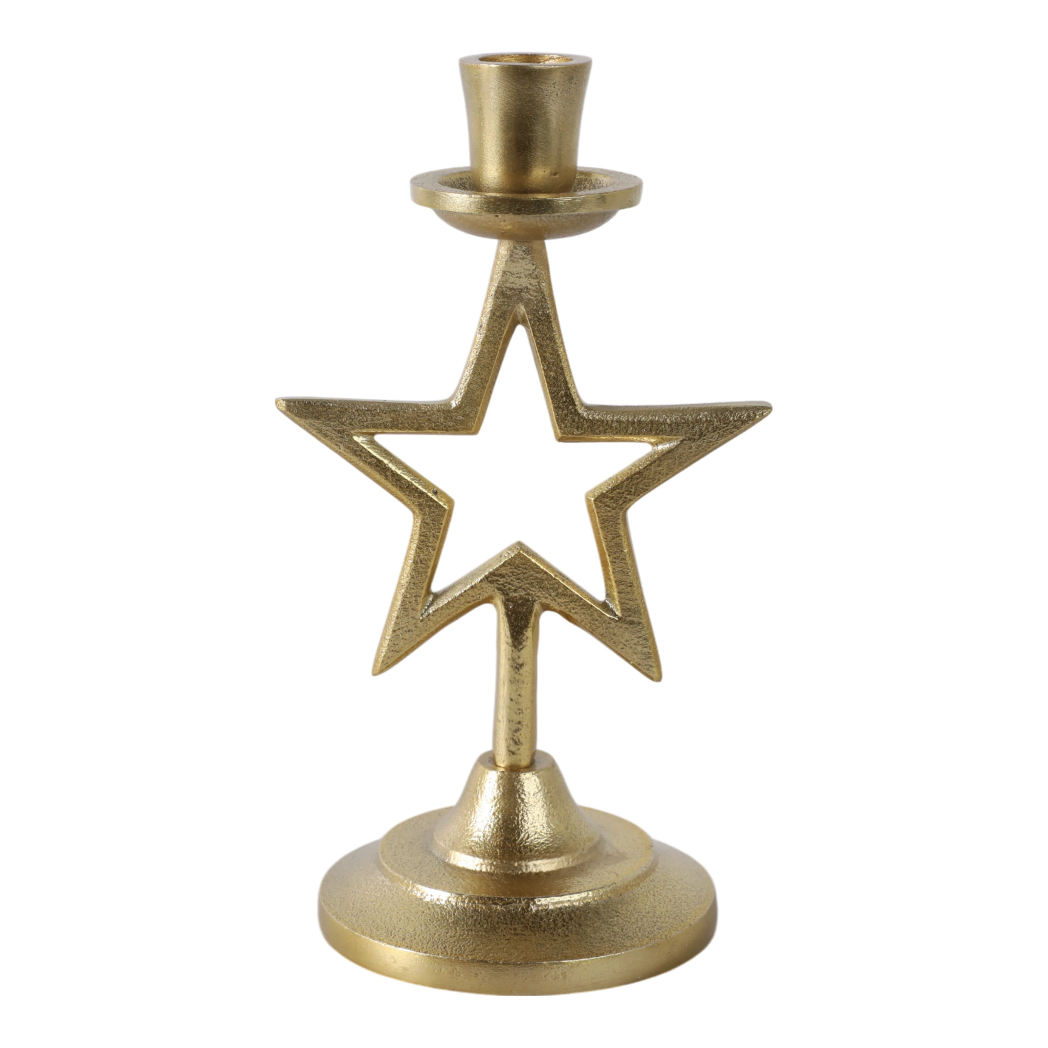 Sagebrook Home 9X5" Star Taper Holder, Gold | Perigold