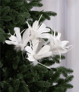 Blue Christmas Collection Feather Flowers Pick, Set of 2 | Dillard's