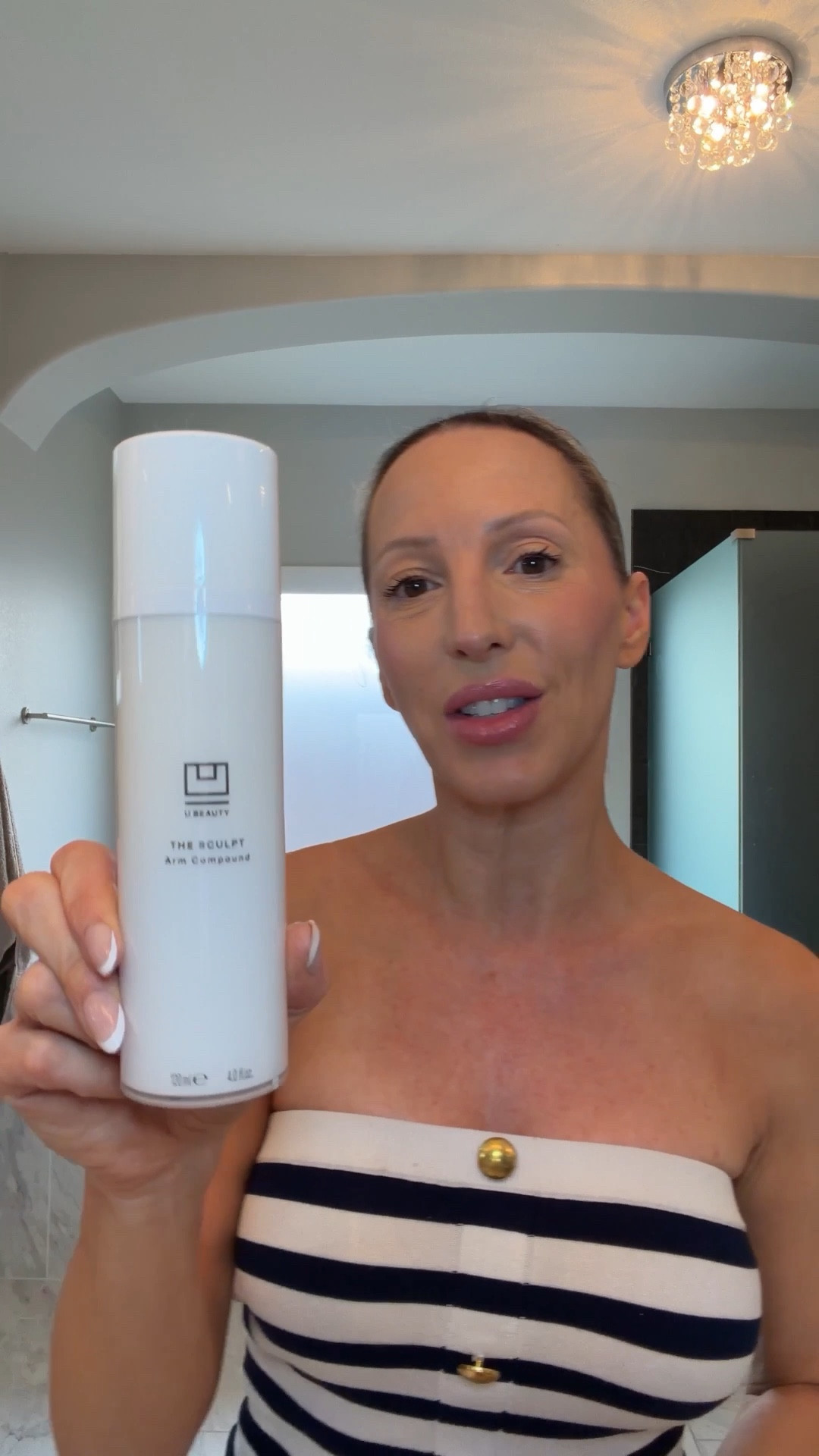 The SCULPT Neck + Décolleté Concentrate & The Sculpt Arm Compound use code EVE20 for 20% off sitewide. I've been concentrating on my neck a lot more these last couple of months, using my LED neck collar and trying different neck creams. This is a clinically proven, multilevel, targeted treatment formulated to help contour the skin on the neck, chest, and jawline. Great before shoots or special events as even after one application hydrates, helps skin look firmer, has instant blurring effects and gives an instant lift. I also hadn’t appreciated the arms are unique from other areas of the body as they have very few sebaceous glands which makes them more susceptible to dehydration, and loose, crepey skin.They’re one of the first areas of the body to show signs of aging. This visibly improves skin texture and tone on the arms, neck, and chest. I love it pre and post flight as it doesn’t just hydrate, it has Vitamin C and Retinol Derivative to visibly de-puff the skin to tighten its appearance and Marine Extract to help sculpt. You can also apply it to other delicate areas you'd like to see tauter-looking skin, like the neck, chest, and backs of hands. 
Clinicals: 

+166%increase in collagen optimization*
+242%increase in elastin optimization*
100%see visibly refined + visibly improved target areas on the arm**
30%improvement in skin elasticity***

#LTKBeauty #LTKSaleAlert #LTKOver40