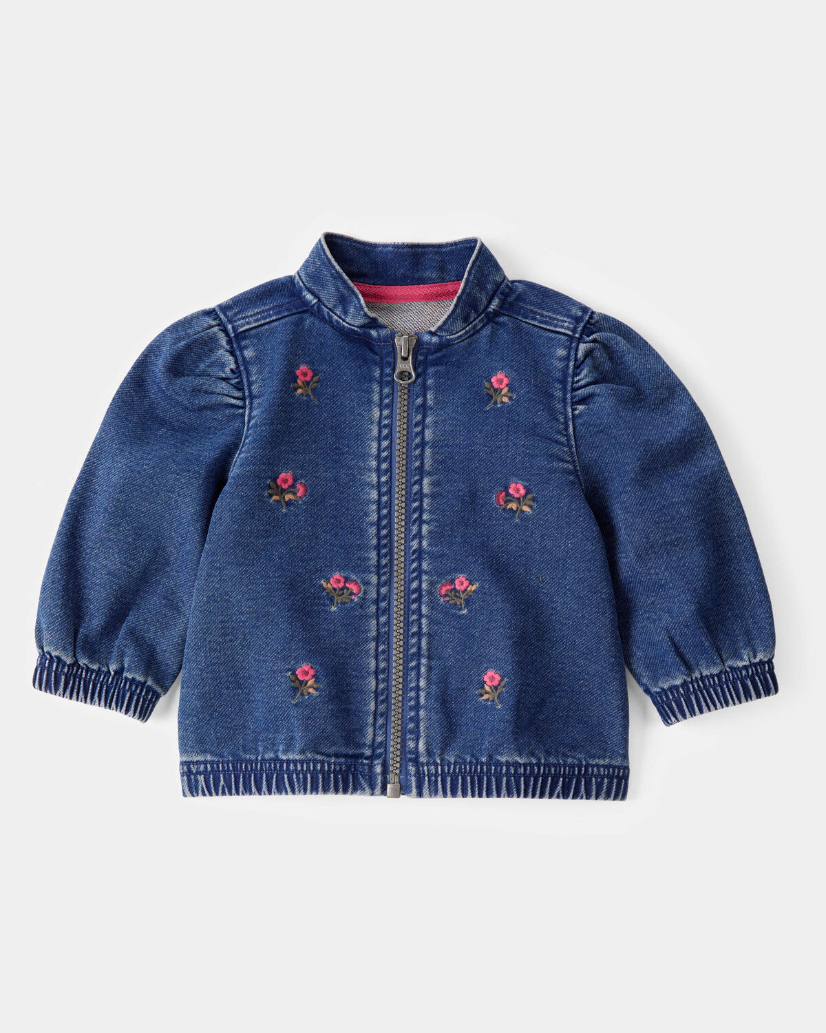 Baby Floral Denim Embroidery Zip-Up Jacket - Utility Blue Wash(5)5.0 out of 5 Customer Rating | Carter's Inc