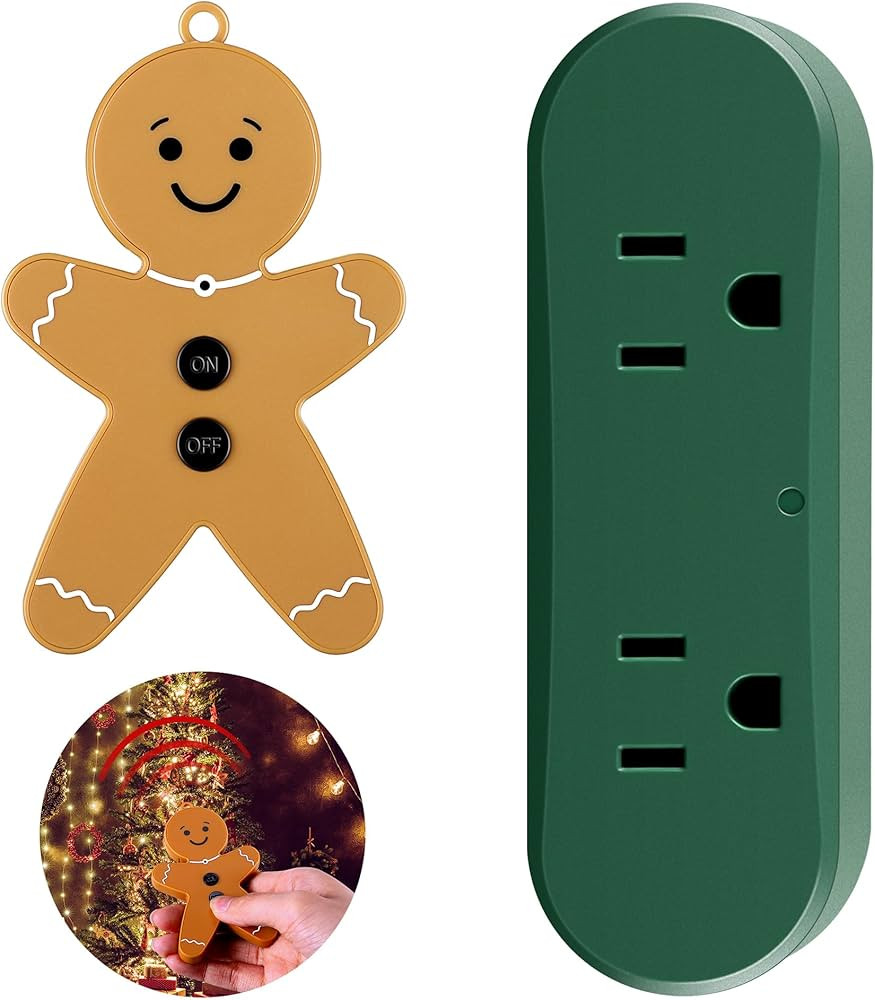 Enhon Wireless Remote Switch for Christmas Tree Lights, Gingerbread Man Wireless Remote for Chris... | Amazon (US)