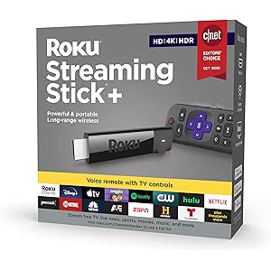 Roku Streaming Stick+ | HD/4K/HDR Streaming Device with Long-range Wireless and Roku Voice Remote wi | Amazon (US)