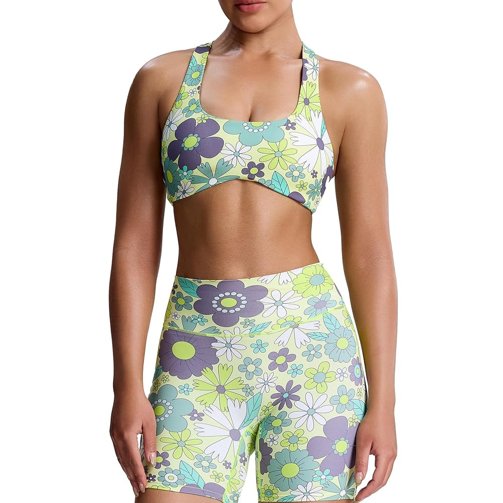 Aoxjox Women's Workout Sports Bras Fitness Backless Padded Define Sculpt Racerback Bra Yoga Crop ... | Amazon (US)