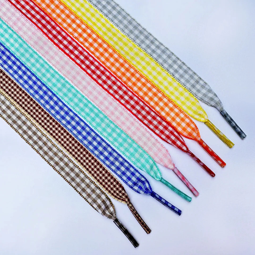 10mm Plaid Shoelaces - One Pair | Etsy (US)