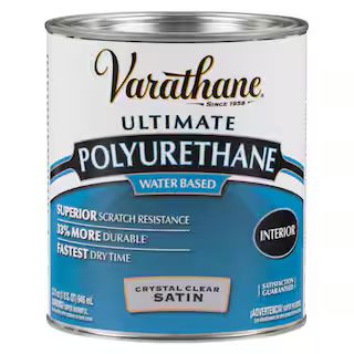 1 qt. Clear Satin Water-Based Interior Polyurethane | The Home Depot