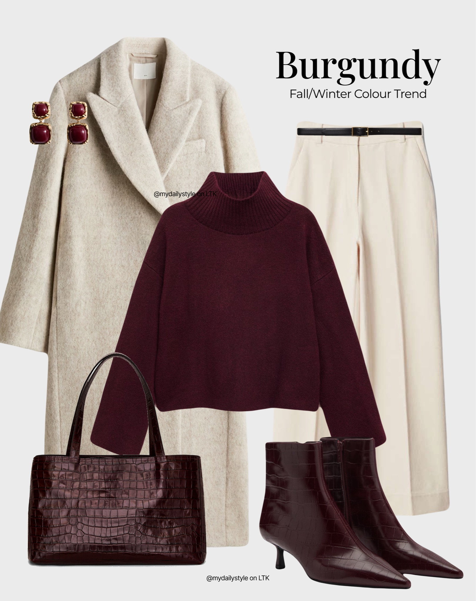 Burgundy + white colour combination for winter styling 🖤

Check out more styling ideas in my profile. 

Tags: burgundy, cherry red, grey, winter style, winter style, winter outfit, winter fashion, easy styling, simple everyday look, chic & basic outfit, Parisian look, casual outfit, capsule wardrobe, office look, brunch style, high street.

#LTKwinter #LTKbag #LTKstyletip